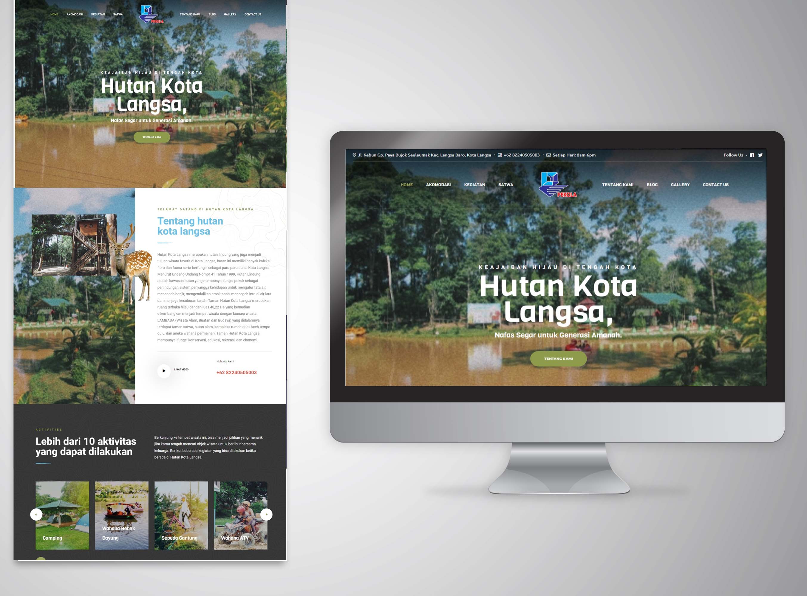 Website Taman Hutan Kota Langsa