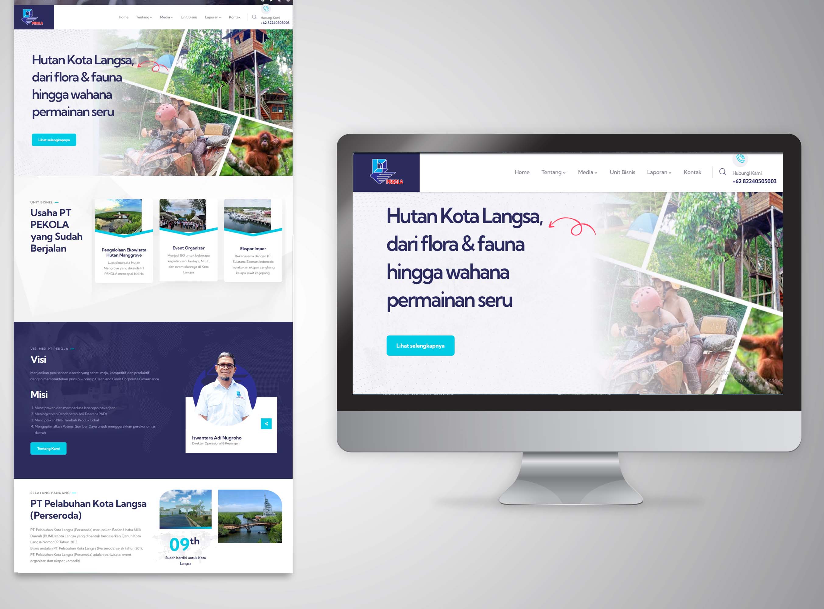 Website Company Profile PT Pelabuhan Kota Langsa (PEKOLA)
